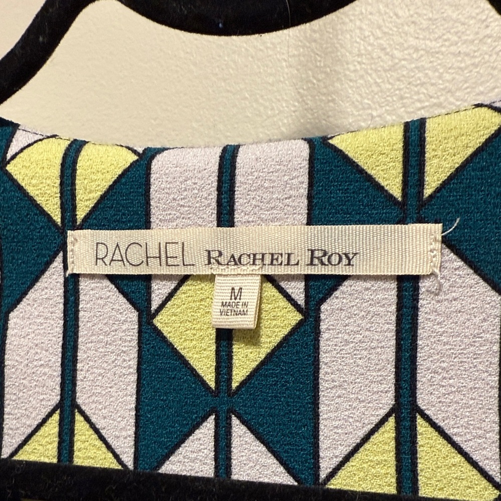 RACHEL Rachel Roy Geometric Zip-Front Dress M - Picture 2 of 5